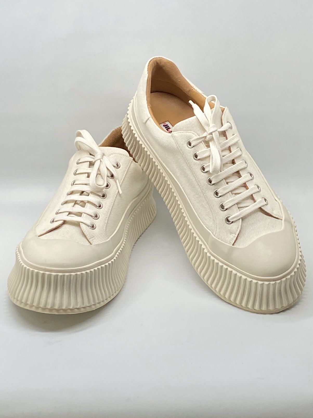 Jil Sander Jil Sander Platform Canvas Low Top Sneaker size 42/us size 9 Size US 9 / EU 42 - 6 Thumbnail