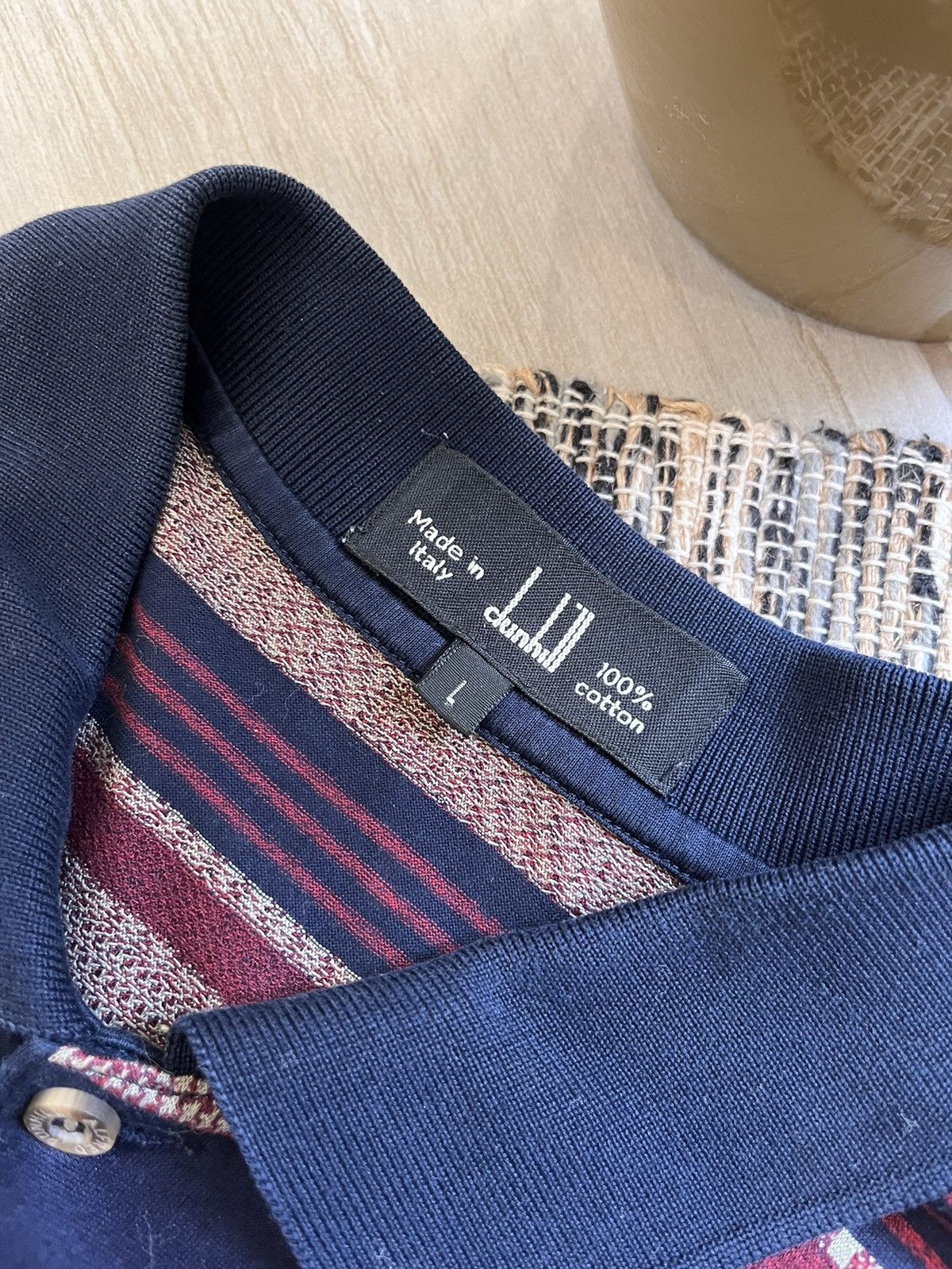 Vintage RRP-500$!! Dunhill Longsleeve polo tshirt luxury rare Size US L / EU 52-54 / 3 - 11 Thumbnail