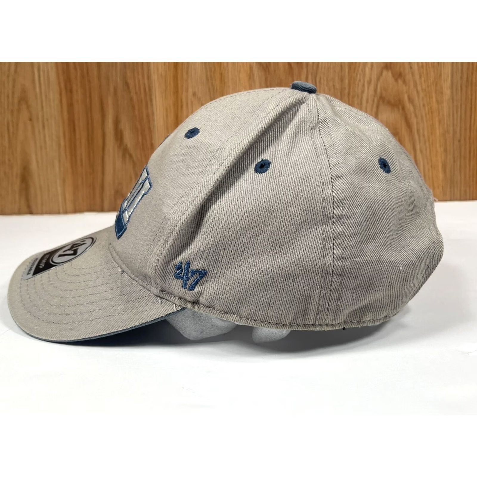 47 47 NFL MVP SuperBowl LIII 53 Gray Adult Adjustable StrapBack Hat Cap One Size Size ONE SIZE - 3 Thumbnail