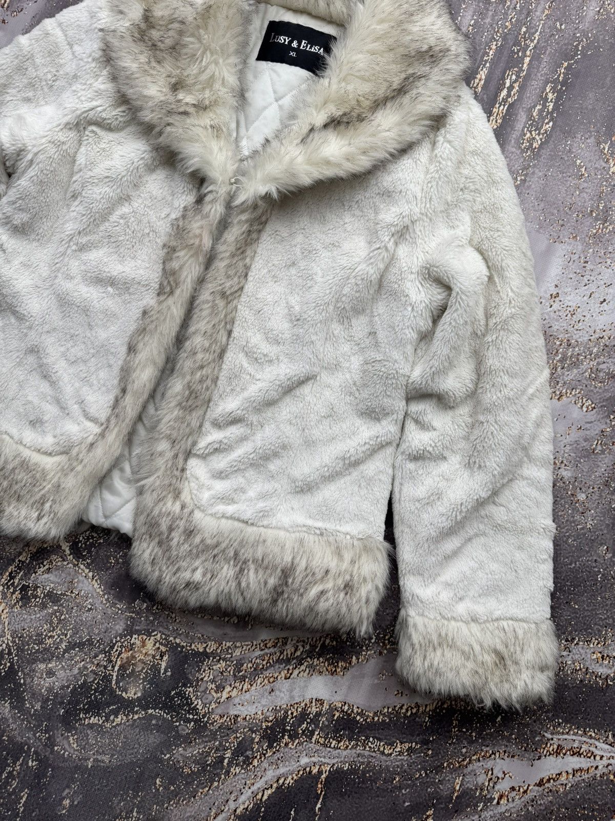 Japanese Brand Vintage Faux Fur Mini Coat Size L / US 10 / IT 46 - 3 Thumbnail