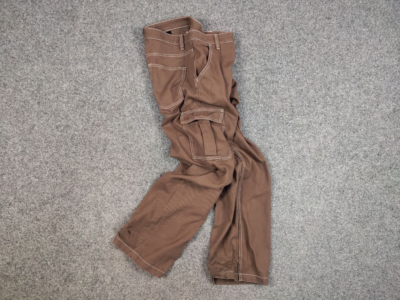 Japanese Brand Vintage 90's Japanese Beggy Beige Cargo Pants Y2K Hype Style Size US 32 / EU 48 - 11 Thumbnail
