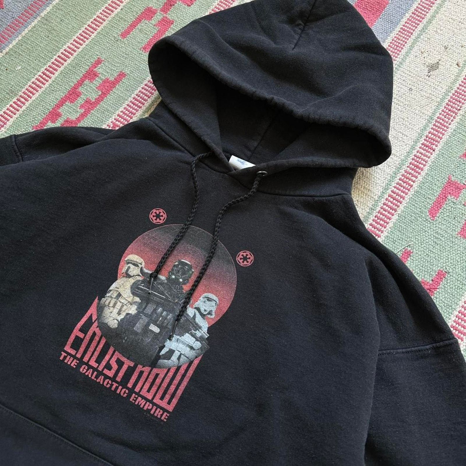 Star Wars × Vintage Vintage 00s Star Wars Heavy Cotton Black Hoodie Sweatshirt Size US M / EU 48-50 / 2 - 1 Thumbnail