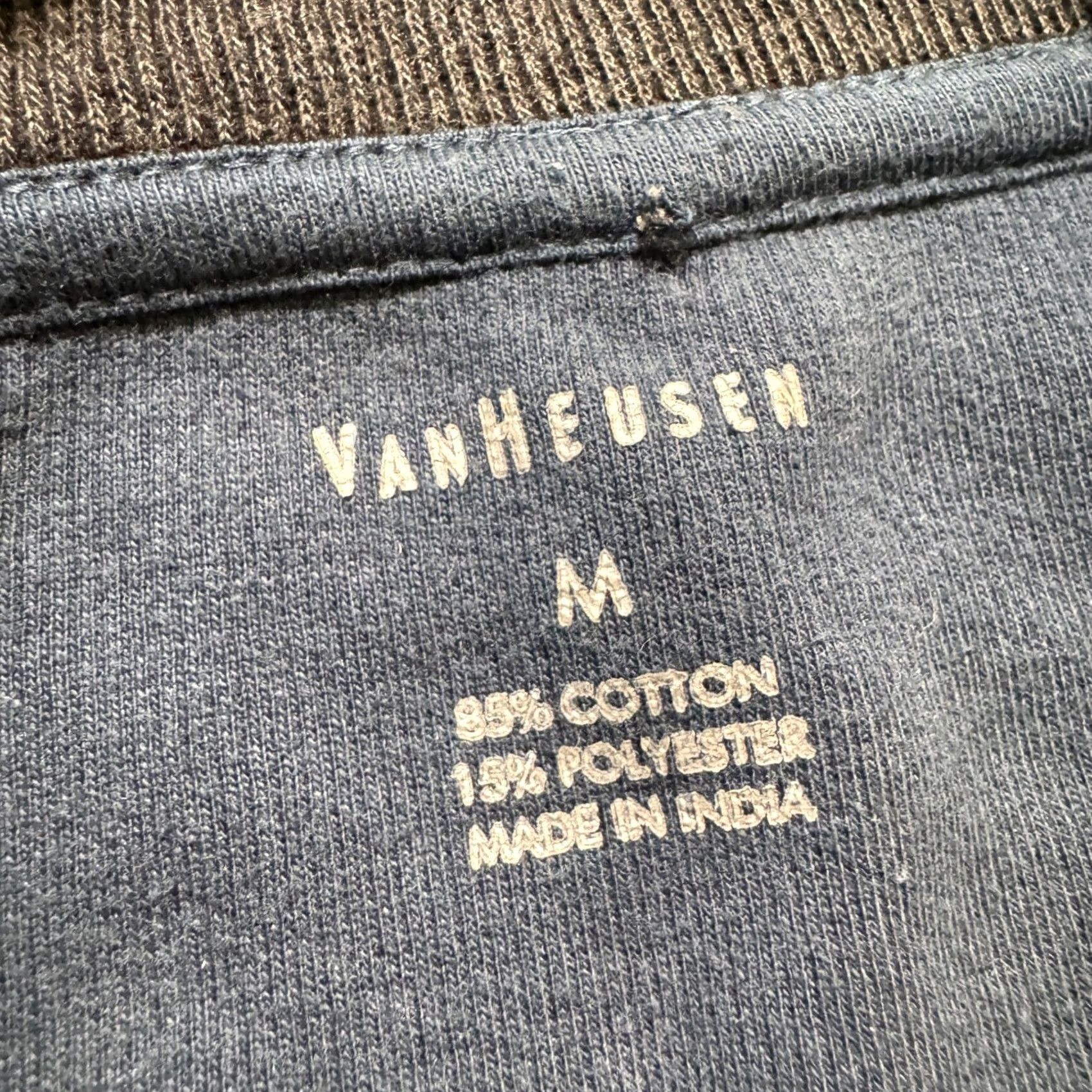 Van Heusen Van Heusen Sweatshirt Pullover M Men Blue Cotton Blend Quarter Zip Distressed/Pre-owned Size US M / EU 48-50 / 2 - 8 Thumbnail