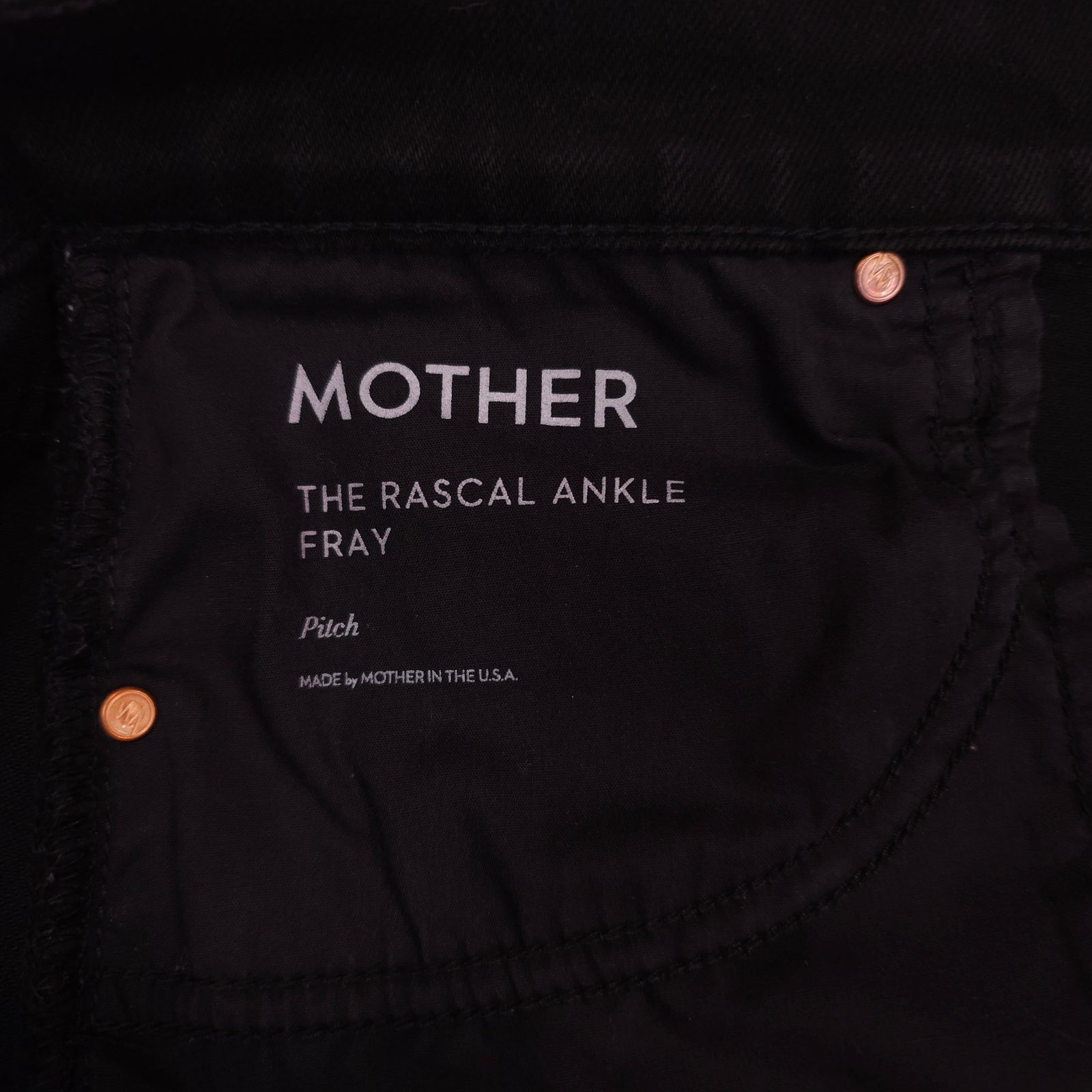 MOTHER Mother The Rascal Ankle Jeans Fray Black Sz 30 Size 30" / US 8 / IT 44 - 5 Thumbnail