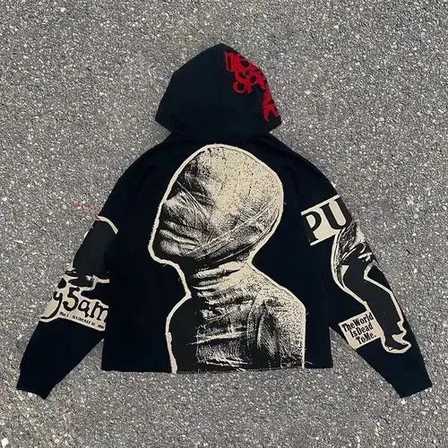 VIBE Streetwear Hoodie Y2K Sweatshirt Harajuku Hip Size US M / EU 48-50 / 2 - 2 Thumbnail