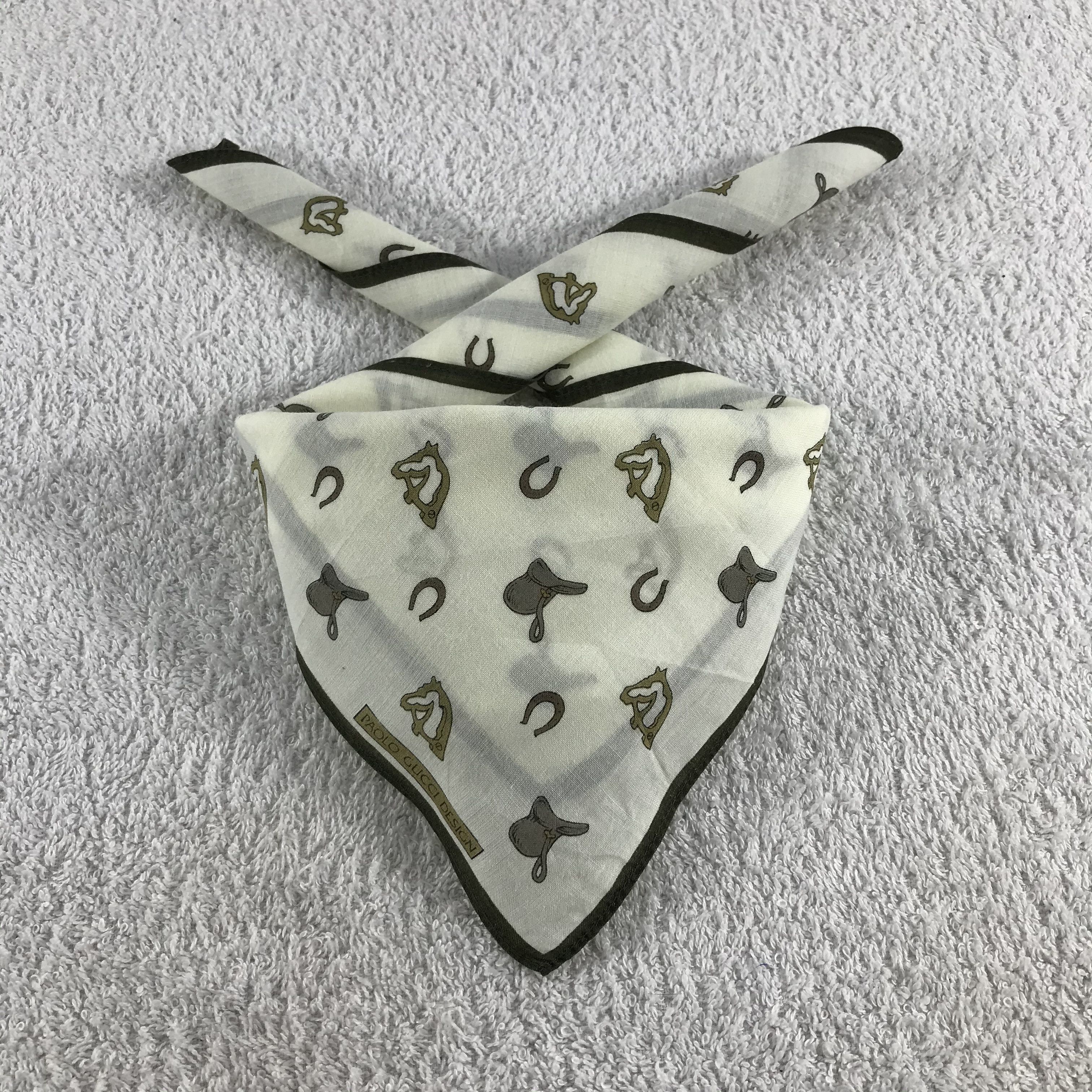 Paolo Gucci × Vintage Paolo Gucci Bandana / Handkerchief / Neckerchief - S080 Size ONE SIZE - 3 Thumbnail