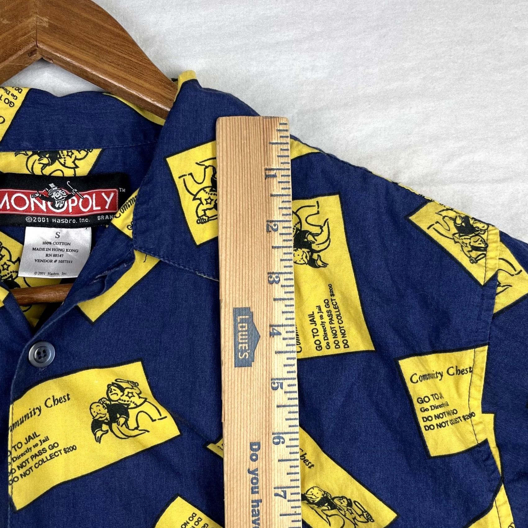 Vintage VINTAGE MONOPOLY Shirt Mens S Blue Hawaiian Community Chest Go To Jail 2001 Size US S / EU 44-46 / 1 - 6 Thumbnail