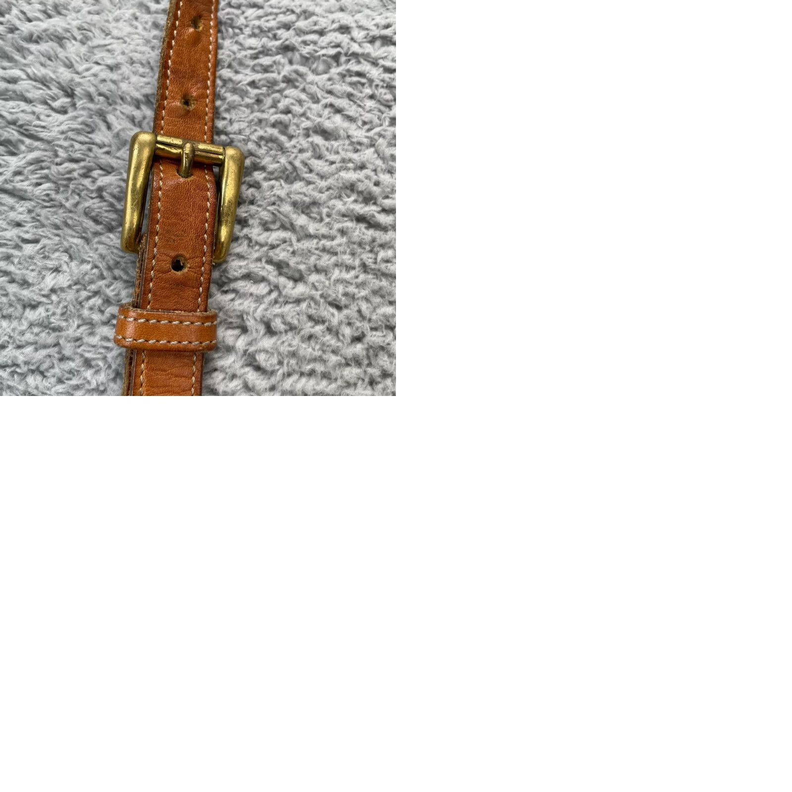 Dooney & Bourke VINTAGE Dooney & Bourke Essex Crossbody Bag Womens Black Leather Adjustable Strap Brown Hardware Gold Buckle Pebbled Leather Size ONE SIZE - 10 Thumbnail