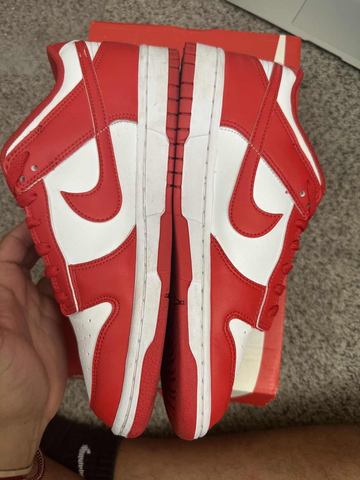 Nike Nike dunk low St johns red white champ - size 9 Size US 9 / EU 42 - 3 Thumbnail