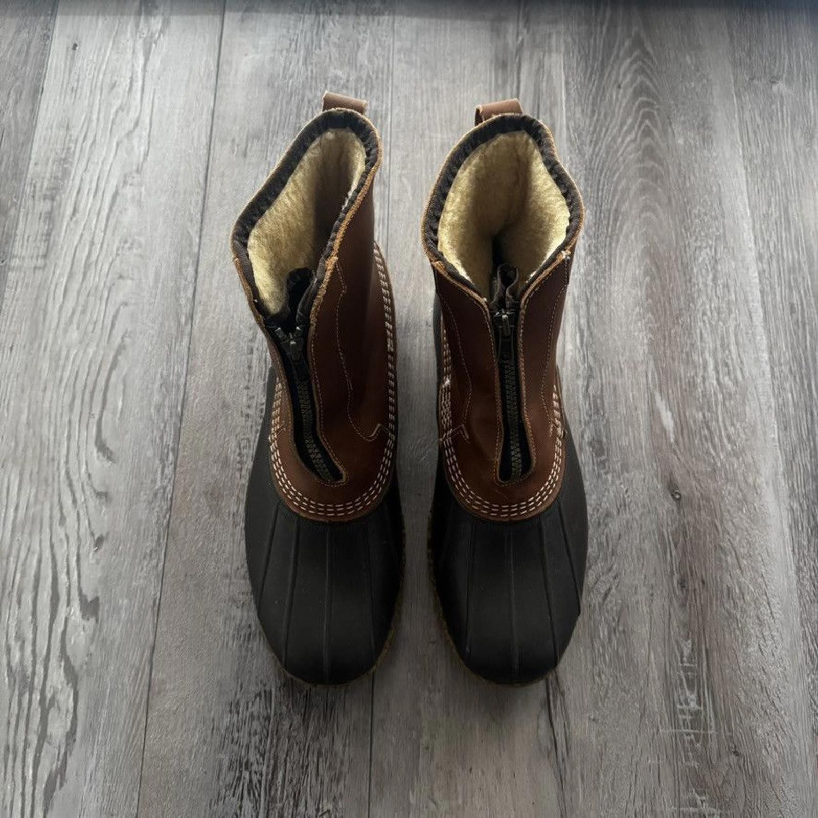 L.L. Bean LL Bean • Zip Up Leather/Rubber Duck Boots (8.5M) Size US 8.5 / EU 41-42 - 6 Thumbnail