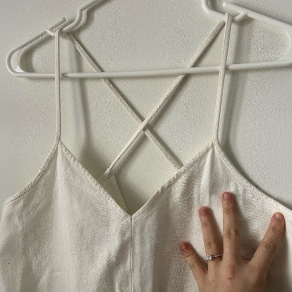 Zara Zara White Criss Cross Back Romper Size 34" / US 12 / IT 48 - 3 Thumbnail