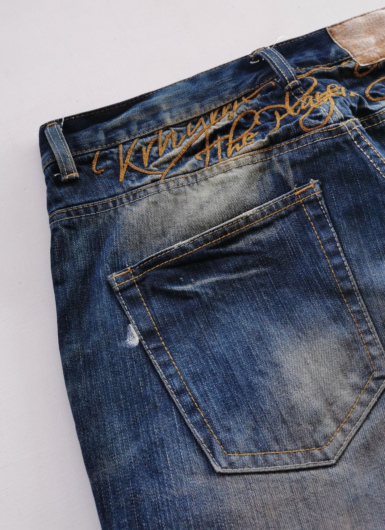 Isamu Katayama Backlash Krhyme Avalanche Mudwash Denim Jeans Size US 32 / EU 48 - 7 Thumbnail