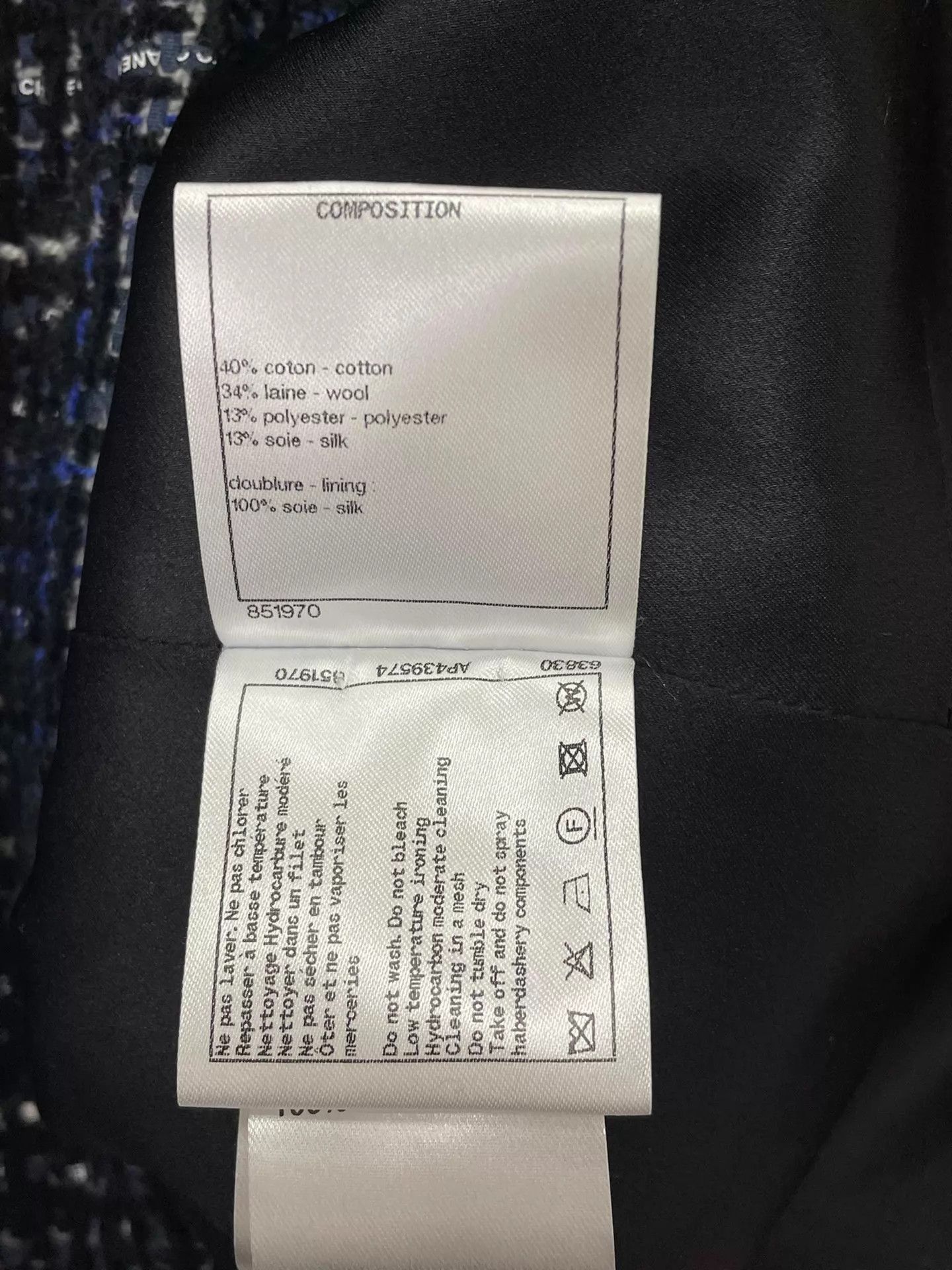 Chanel Chanel Blue Black Letter Mesh Long Vest Size 34 Size XS / US 0-2 / IT 36-38 - 6 Thumbnail
