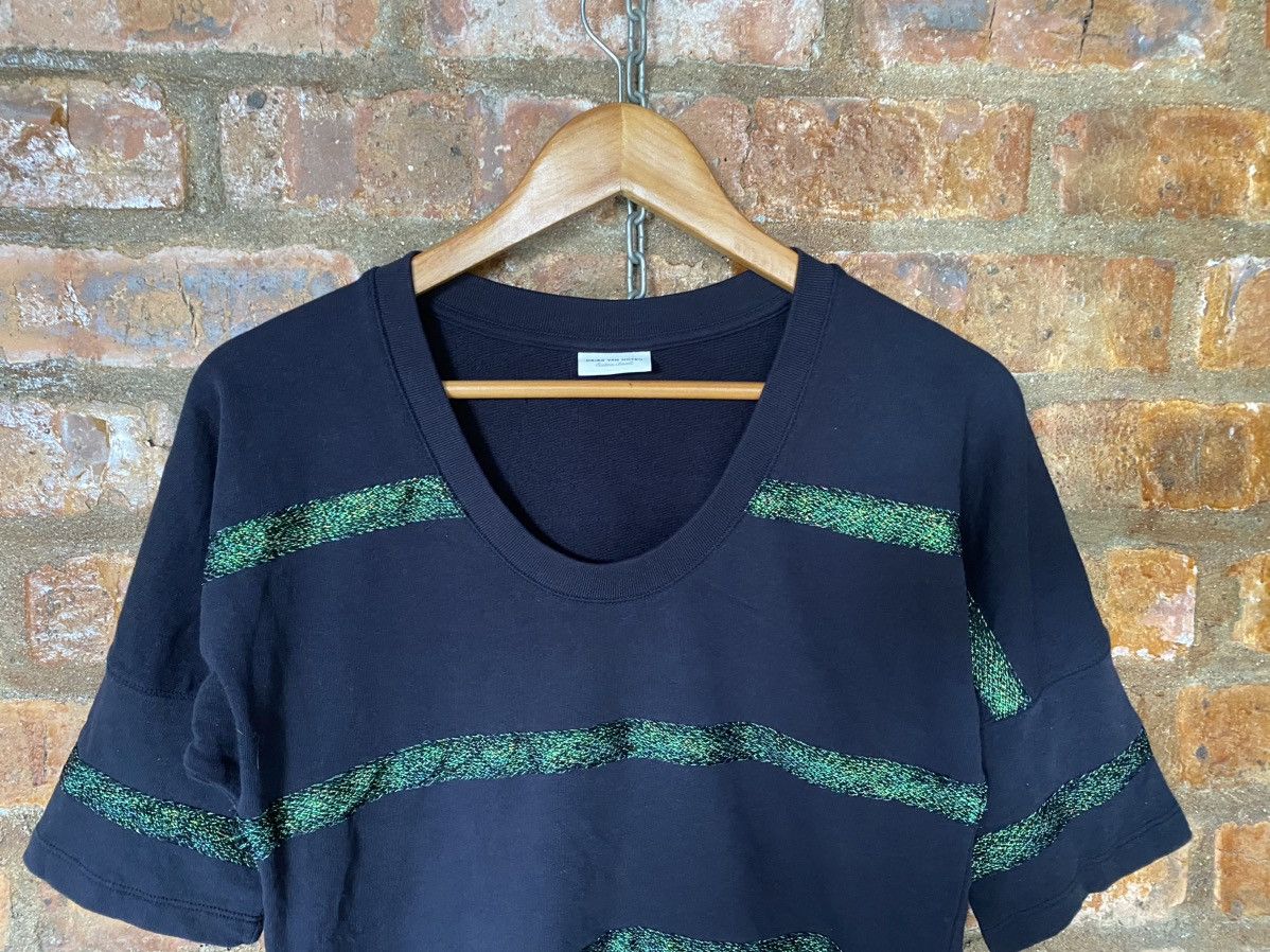 Dries Van Noten Embroidered green stripes sweat cotton 3/4 sleeves Size US S / EU 44-46 / 1 - 3 Thumbnail