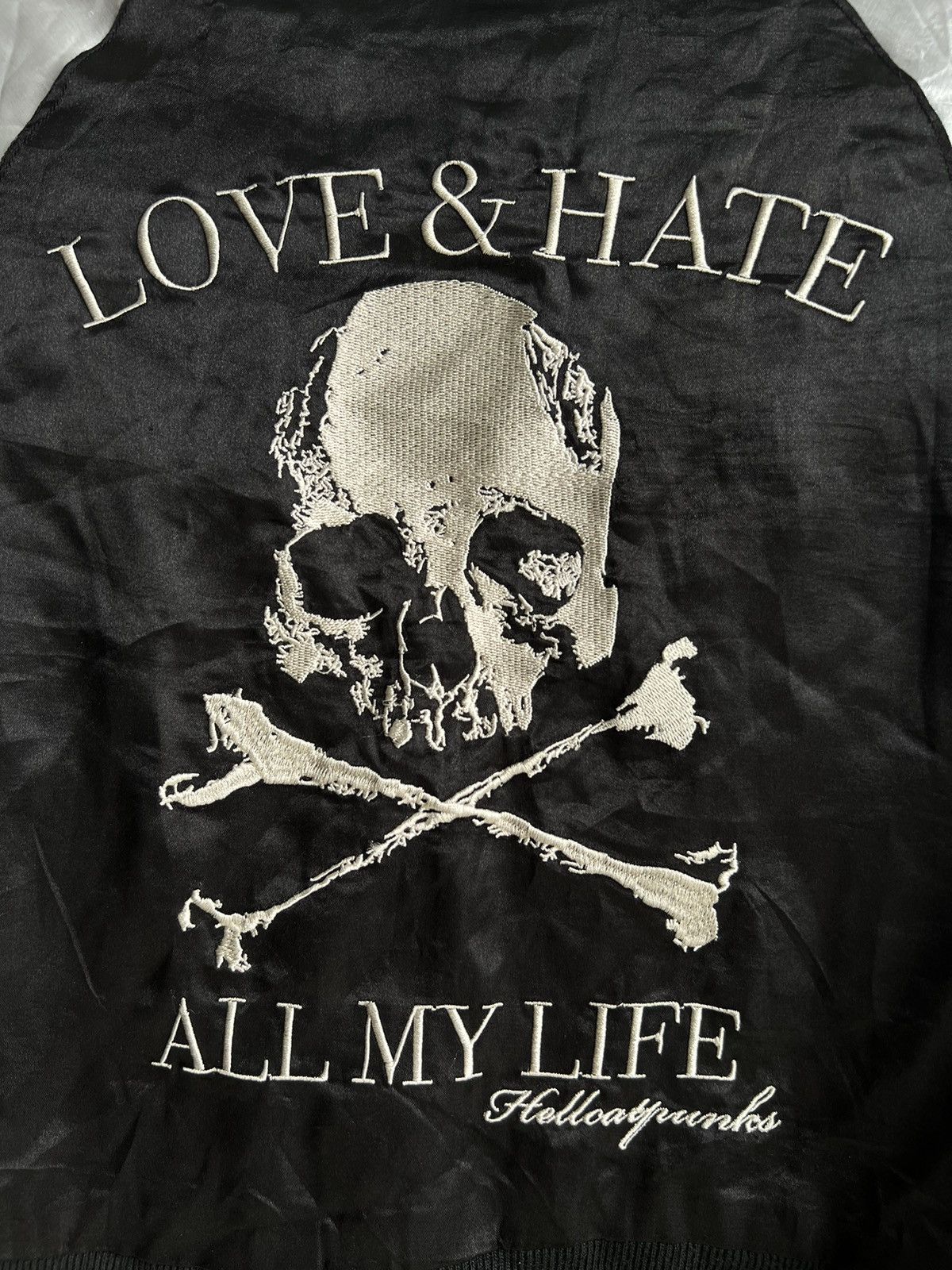 Hysteric Glamour 🇯🇵 Exc. Hell Cat Punks 💀 Embroidery "Peace" Crop Sukajan Size M / US 6-8 / IT 42-44 - 7 Thumbnail