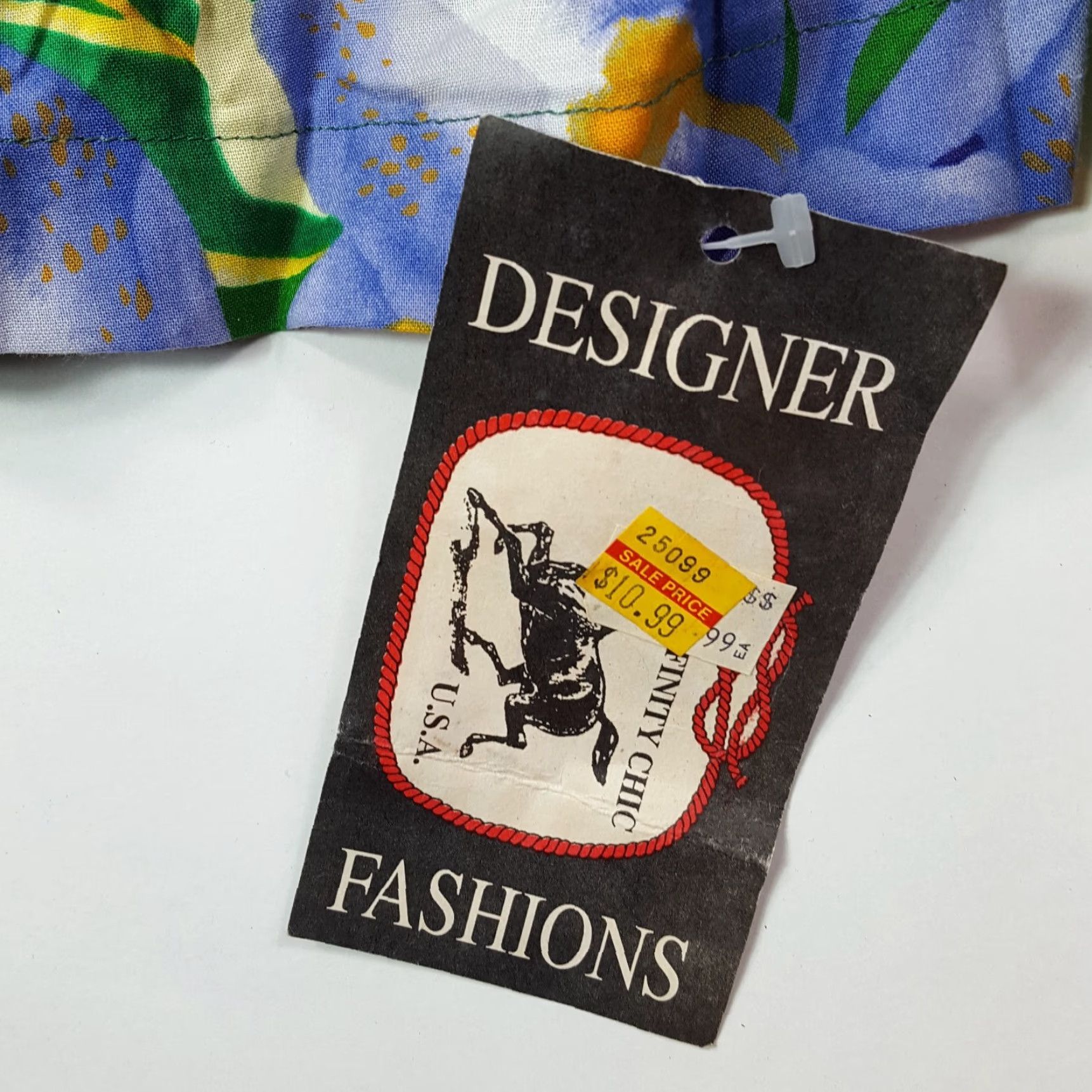 Vintage VINTAGE Infinity Chic Orchid Flower Women's Paper Bag USA Stretch High Waist Outdoor Shorts Size 28" / US 6 / IT 42 - 4 Thumbnail