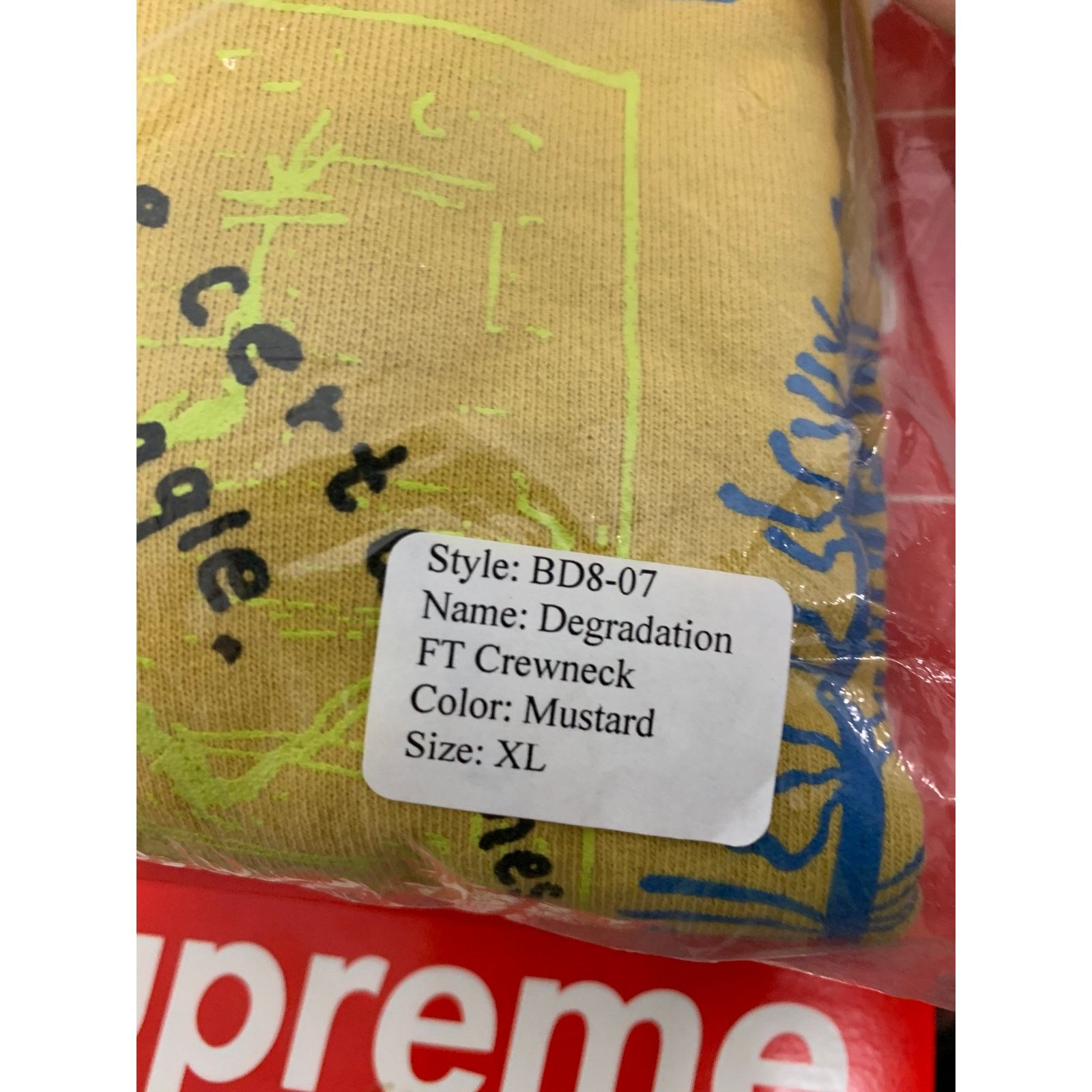 Brain Dead Brain Dead Degradation Crewneck Mustard Size XLarge NEW Size US XL / EU 56 / 4 - 4 Thumbnail