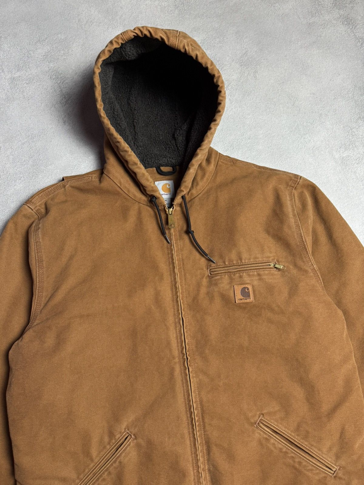 Carhartt Carhartt J141-211 Sherpa Lined Work Hooded Jacket Size US XL / EU 56 / 4 - 4 Thumbnail