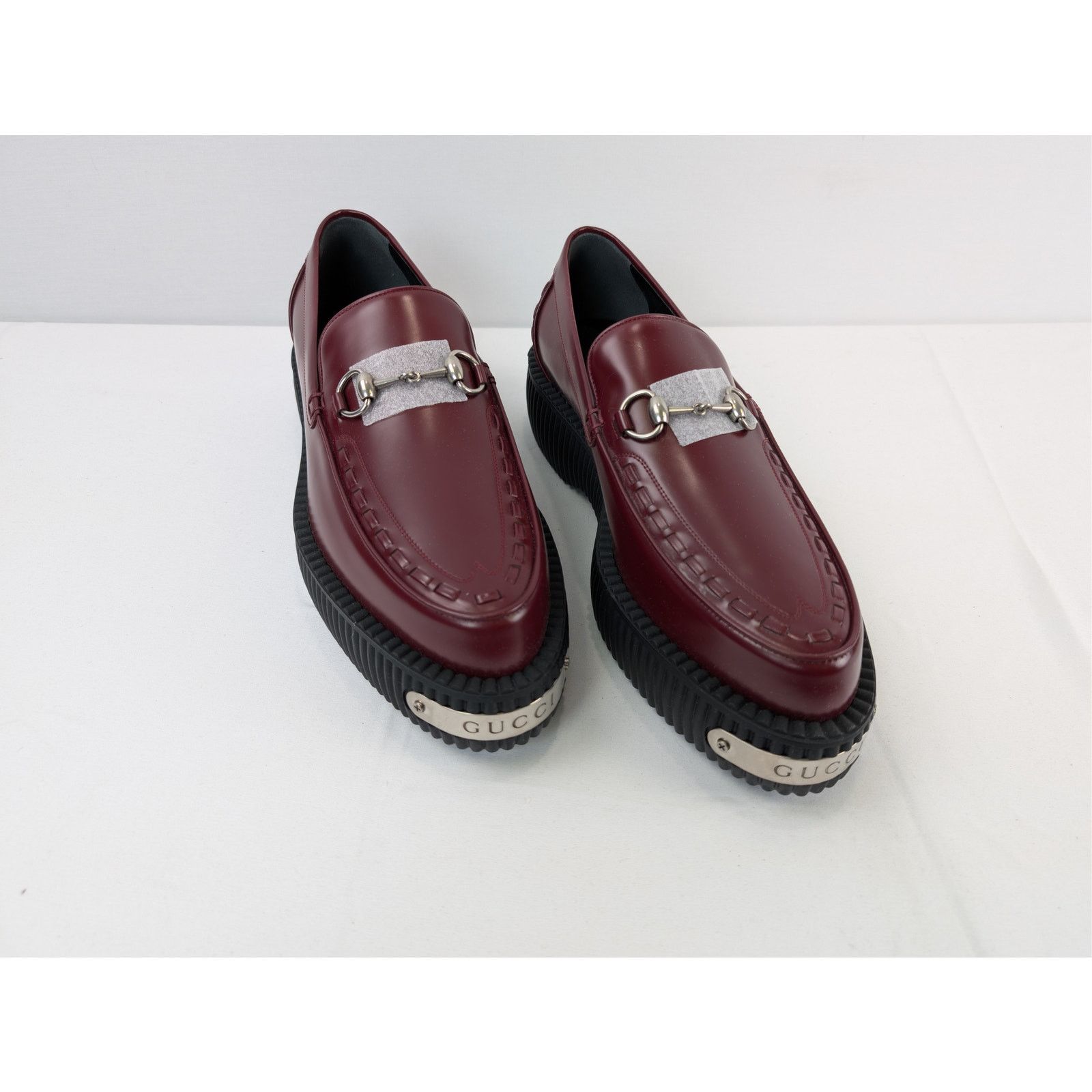 Gucci o1rshd1 Horsebit Creeper Loafer in Rosso Ancora Red leather Size US 11.5 / EU 44-45 - 6 Thumbnail