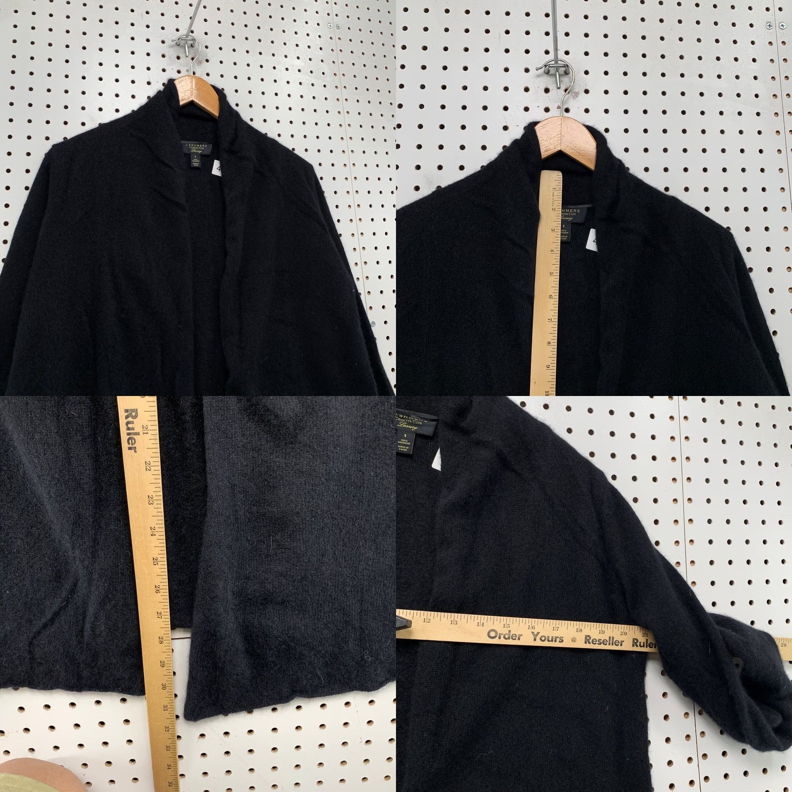 Charter Club Charter Club Cardigan Sweater Womens Small Black 100% Cashmere Open Front Cardigan Winter Fall Spring Men/Women Size S / US 4 / IT 40 - 8 Thumbnail