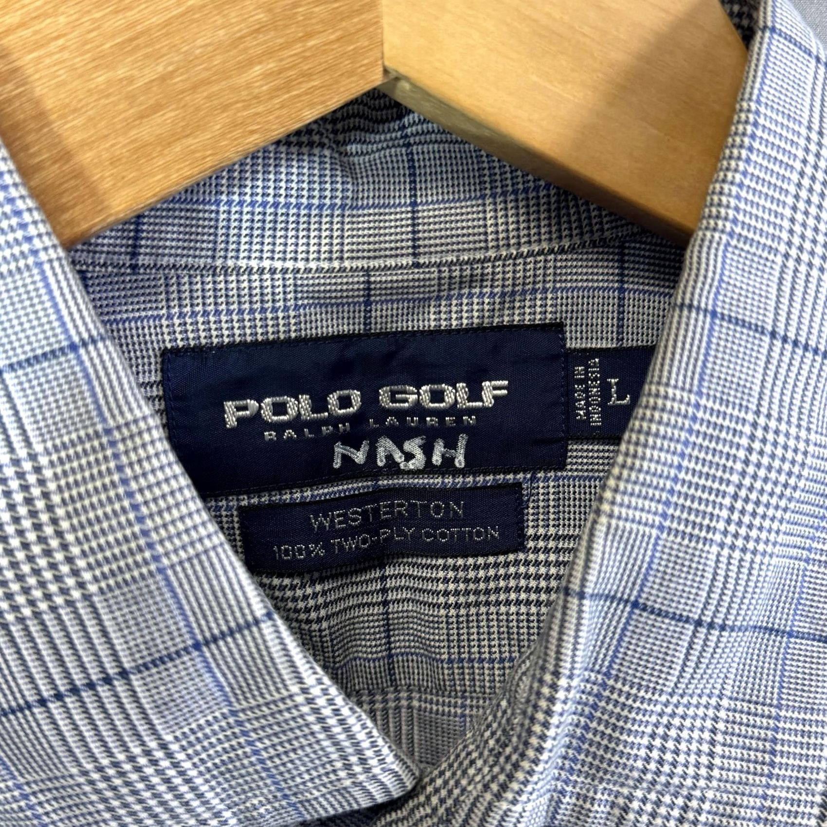 Polo Ralph Lauren Polo Ralph Lauren Shirt Mens Large Blue Plaid Westerton Long Sleeve Cotton Size US L / EU 52-54 / 3 - 3 Thumbnail