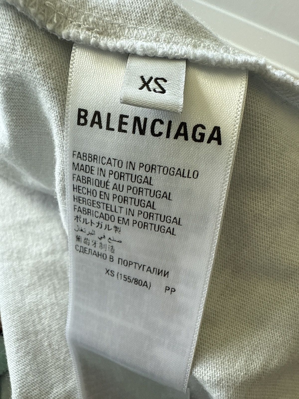 Balenciaga 90% Balenciaga 10% Myself Distressed Oversized Tee Grey Size US XS / EU 42 / 0 - 2 Thumbnail