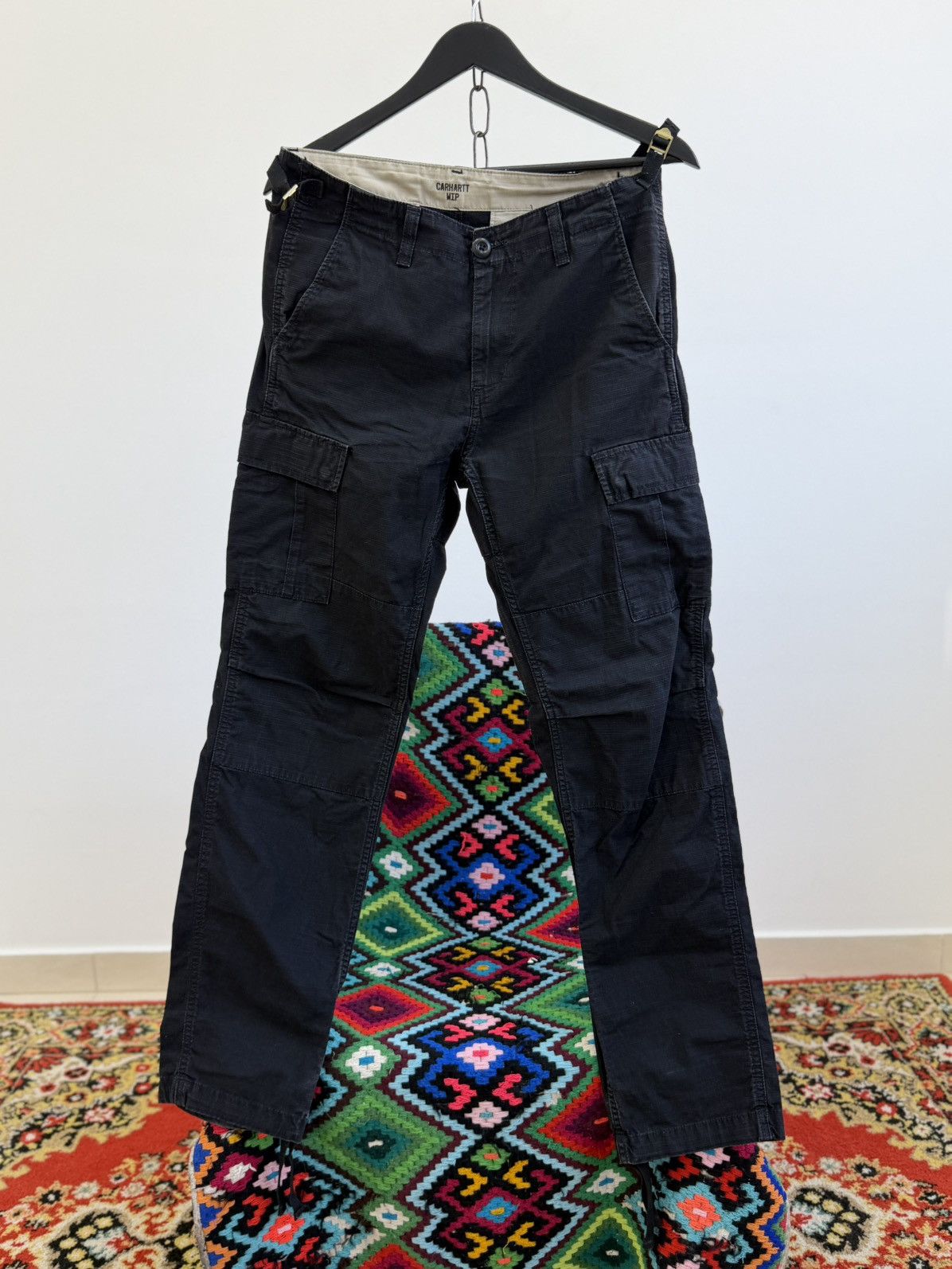 Carhartt vtg carhartt work cargo carpenter distressed washed pants Size US 30 / EU 46 - 6 Thumbnail