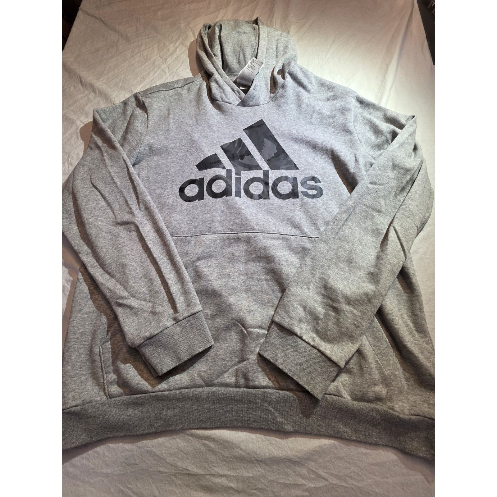 Adidas Adidas Men's Size Xl Grey Pullover Hoodie Size US XL / EU 56 / 4 - 1 Thumbnail