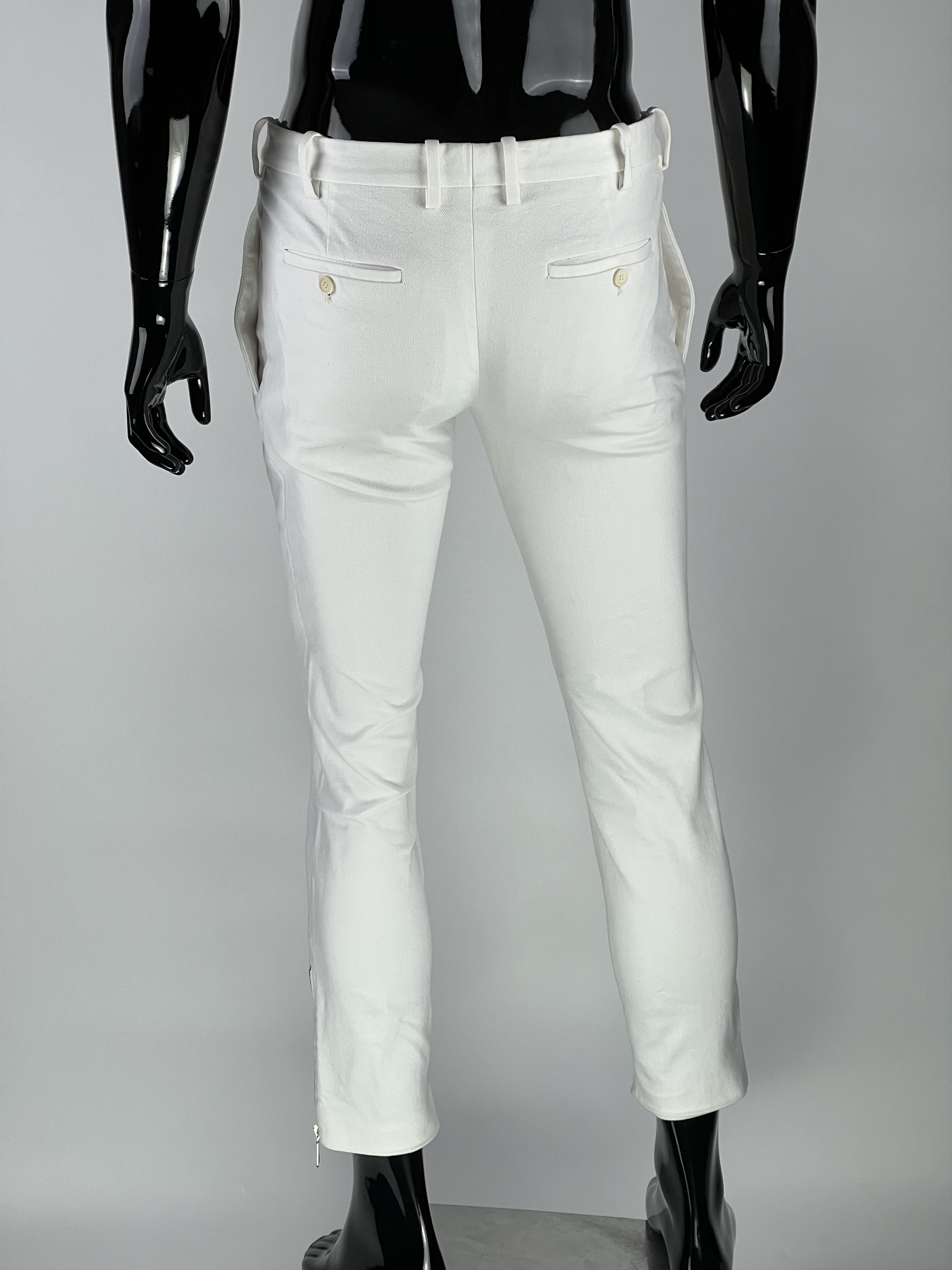 Neil Barrett Neil Barrett Men's White Skinny Fit Cropped Pants Size 50 Size US 32 / EU 48 - 3 Thumbnail