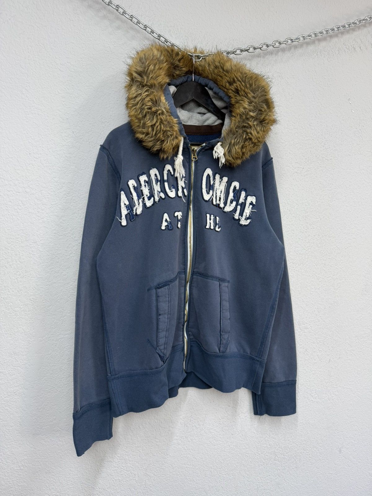 If Six Was Nine Vintage Abercrombie & Fitch Y2K 00s Fur Hoodie Ifsixwasnine Size US L / EU 52-54 / 3 - 3 Thumbnail