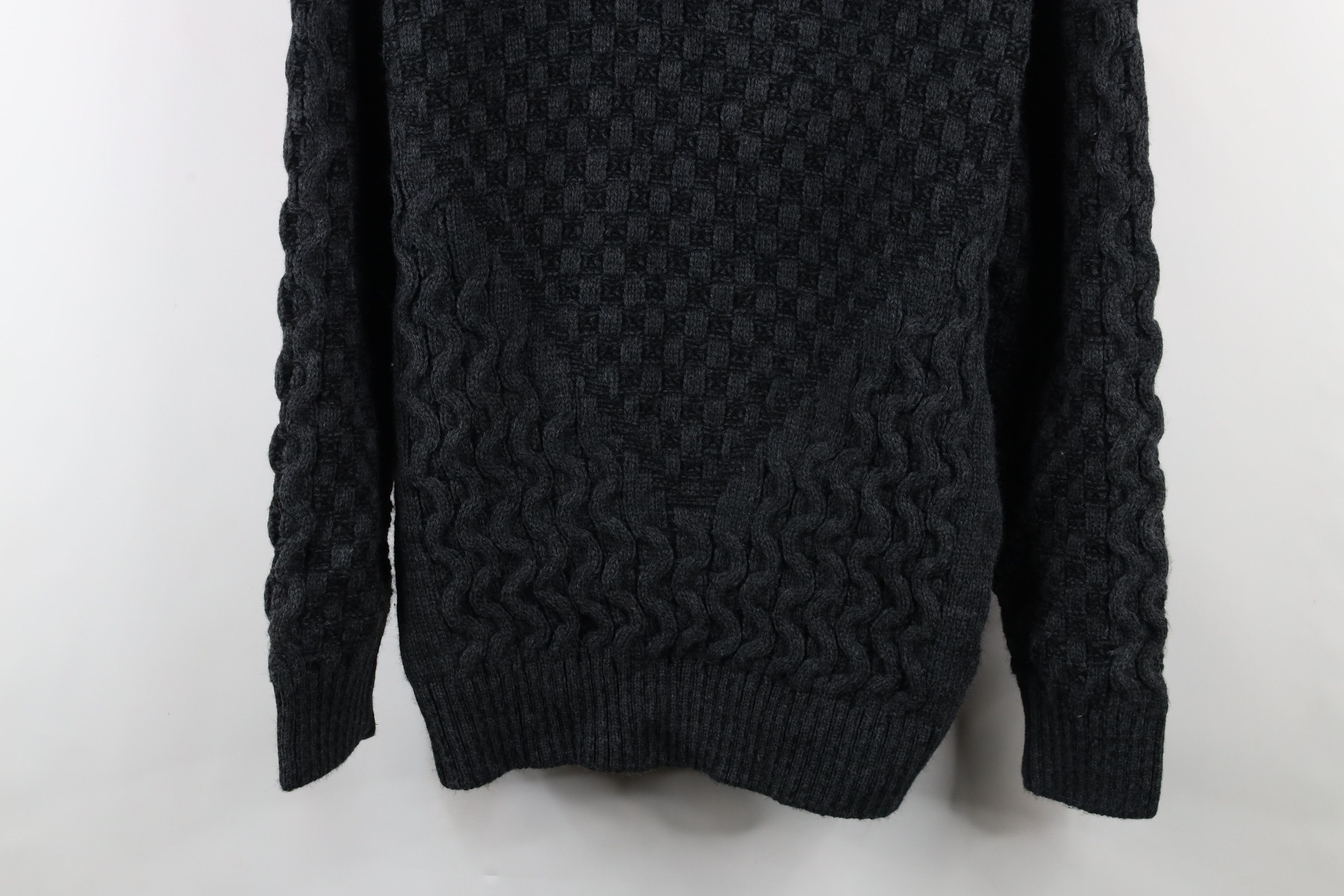 Vintage New Leif Nelson Strap Button Shawl Sweater Anthracite Black Size US XXL / EU 58 / 5 - 3 Thumbnail