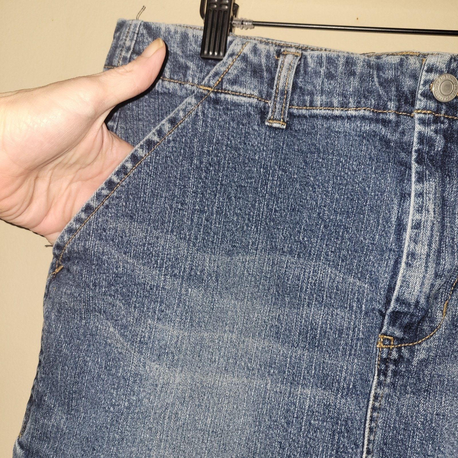 American Eagle Outfitters American Eagle Jean Skirt Size 10 Pockets Side Slits Size 32" / US 10 / IT 46 - 4 Thumbnail