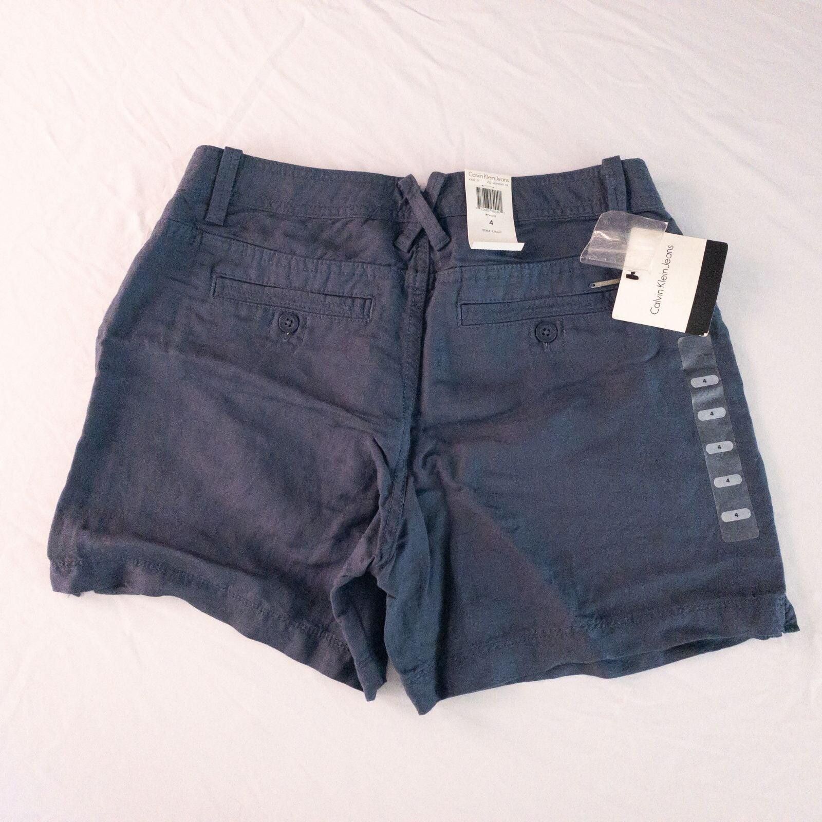 Calvin Klein Calvin Klein Blue Solid Shorts Womens 4 Small Size 27" / US 4 / IT 40 - 7 Thumbnail