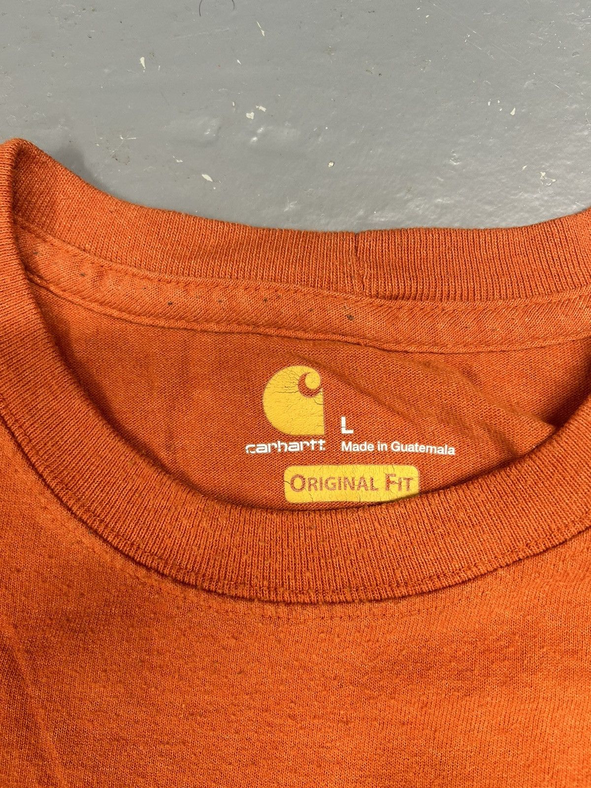 Carhartt × Vintage Crazy Vintage Y2K Essential Orange Carhartt Pocket Tee Shirt Size US XL / EU 56 / 4 - 3 Thumbnail