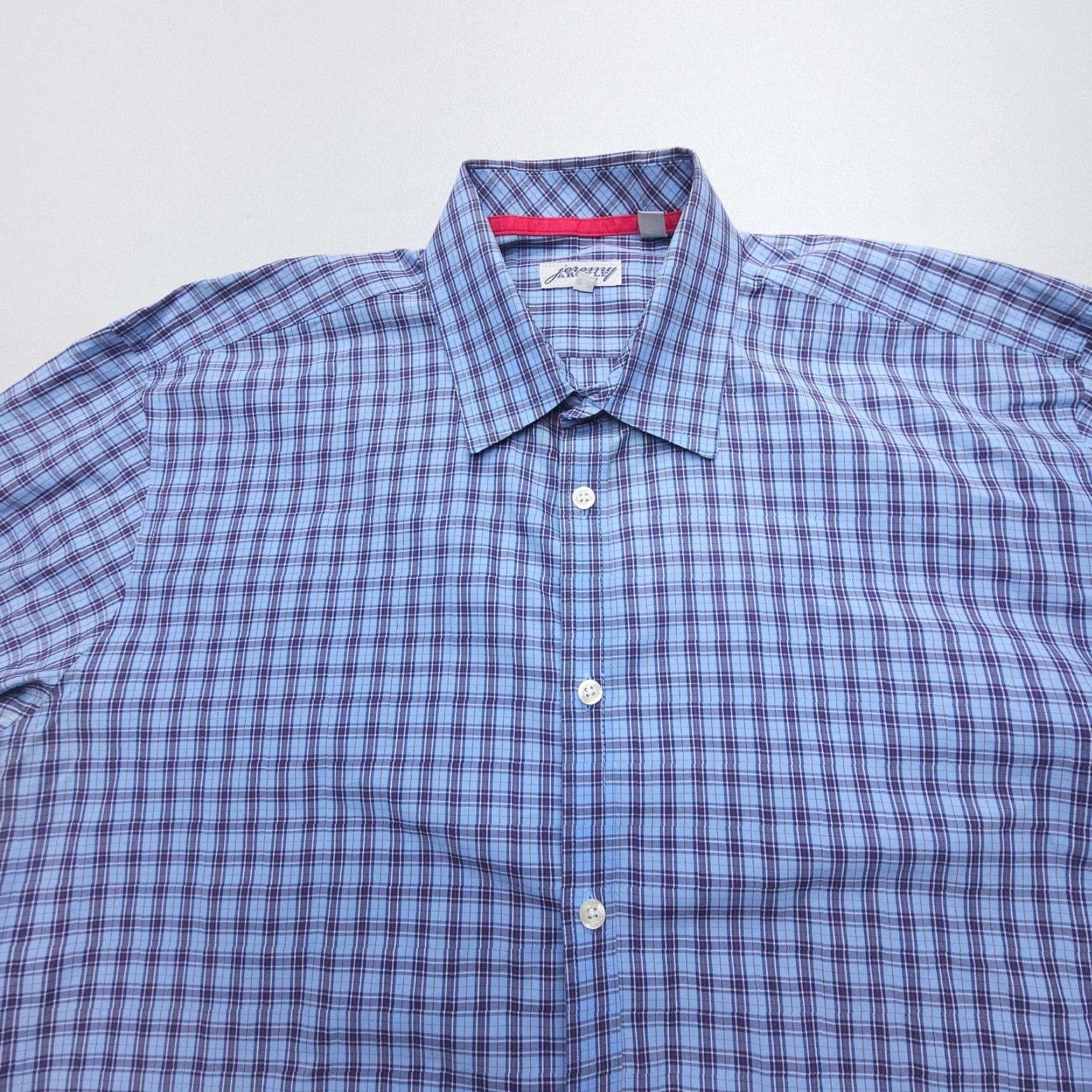 Vintage Jeremy Argyle NYC Shirt Mens XL Blue Plaid Long Sleeve Button Up 100% Cotton Size US XL / EU 56 / 4 - 3 Thumbnail