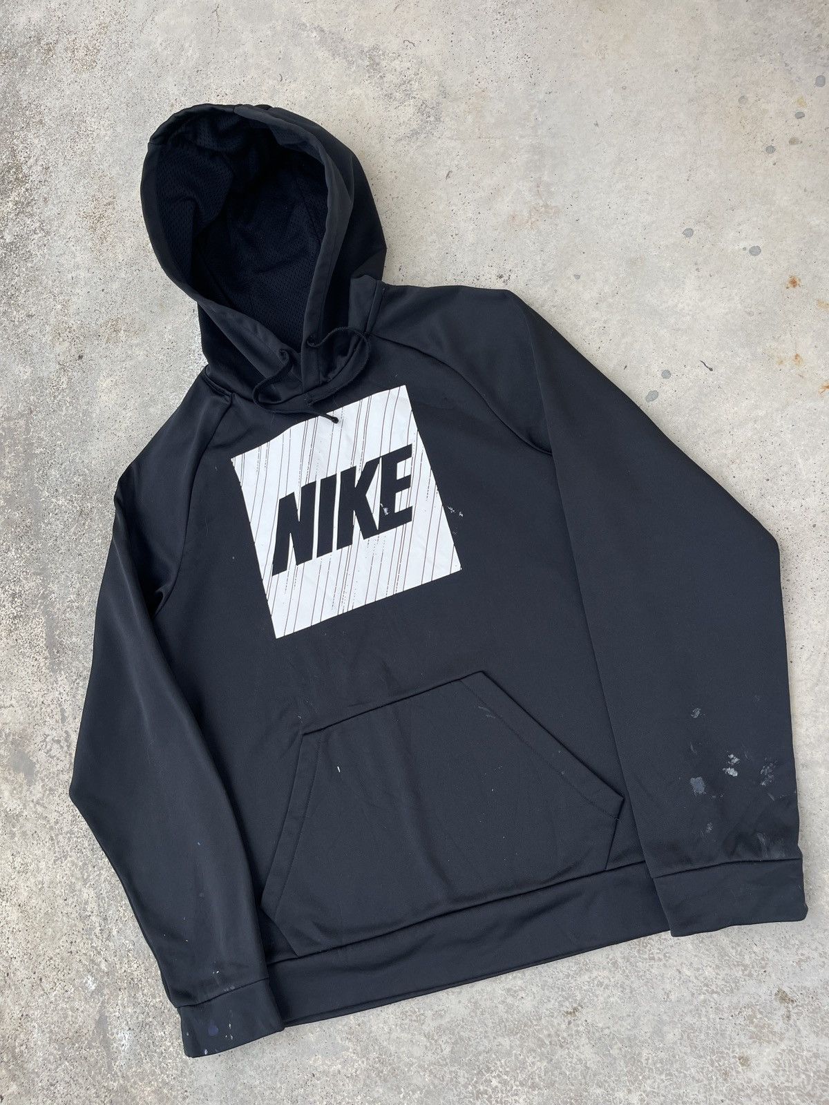 Nike × Vintage Nike DriFit Performance Athletic Pullover Graphic Hoodie Size US M / EU 48-50 / 2 - 2 Thumbnail