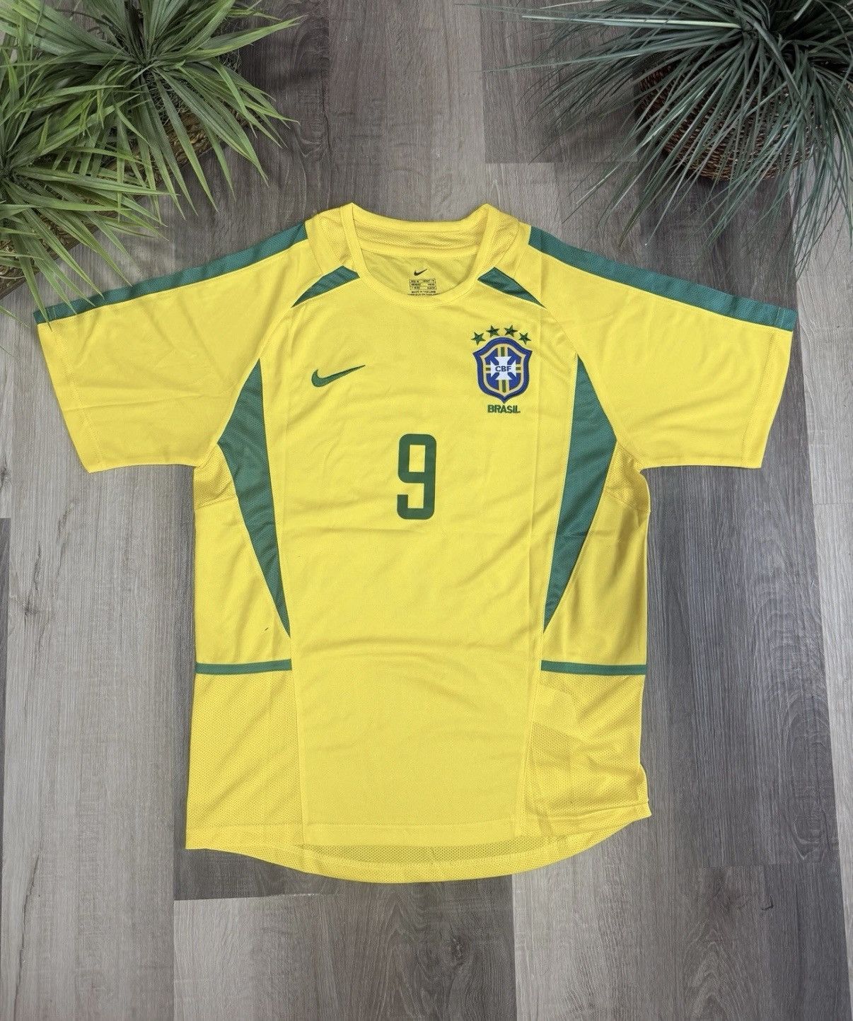 Nike Brazil 2002 Home Ronaldo Retro Soccer Jersey VTG Ftba