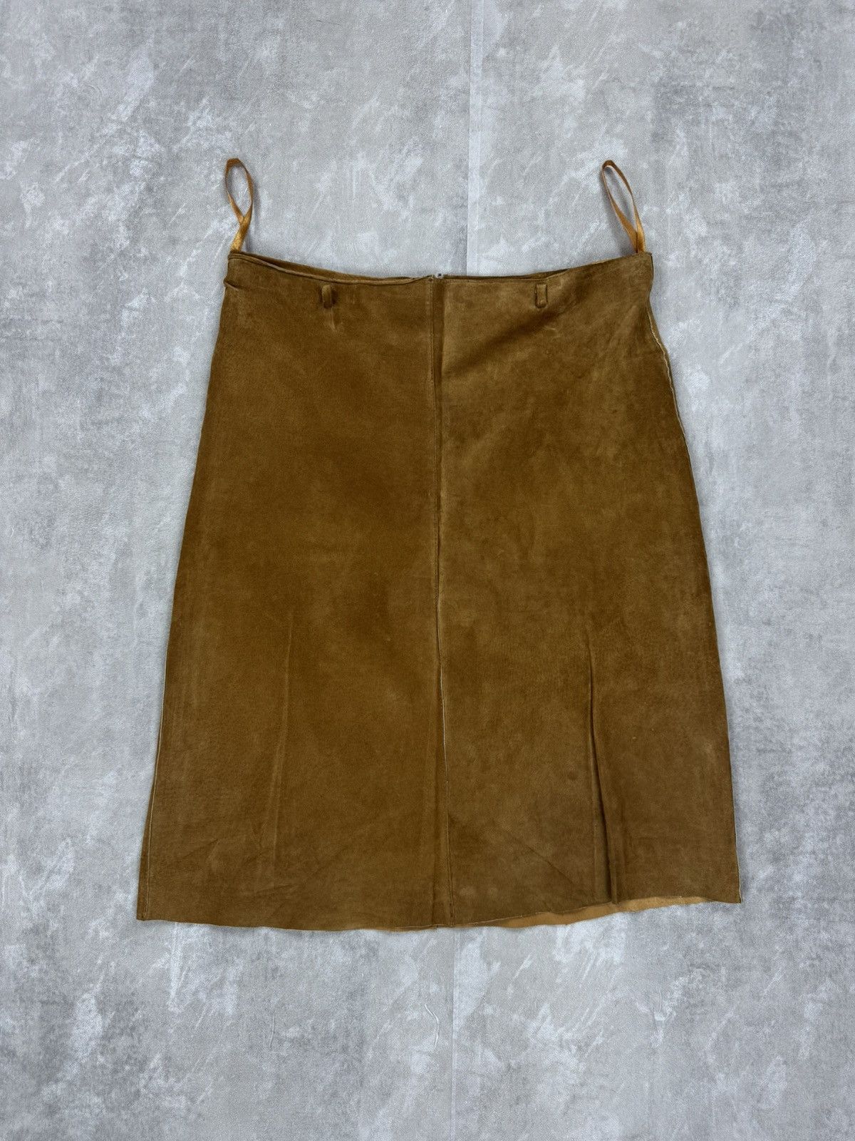 Other outer edge suede skirt vintage midi skirt western cowgirl Size 32" / US 10 / IT 46 - 1 Thumbnail