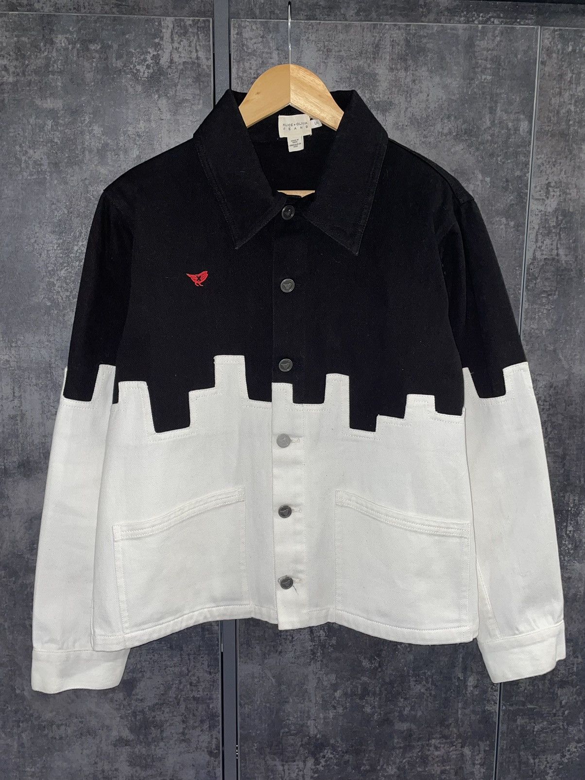 Alice + Olivia Rare Alice + Olivia Two Tone Boxy Jacket YSL Acne Rick Prada Size L / US 10 / IT 46 - 2 Thumbnail