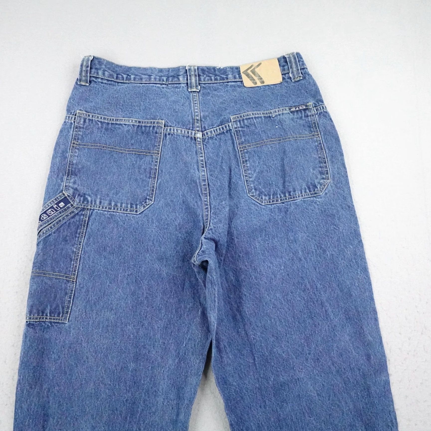 Karl Kani VINTAGE Karl Kani Jeans Mens 36x34 Blue Denim Baggy Hip Hop Carpenter 90s Y2K Size US 36 / EU 52 - 7 Thumbnail