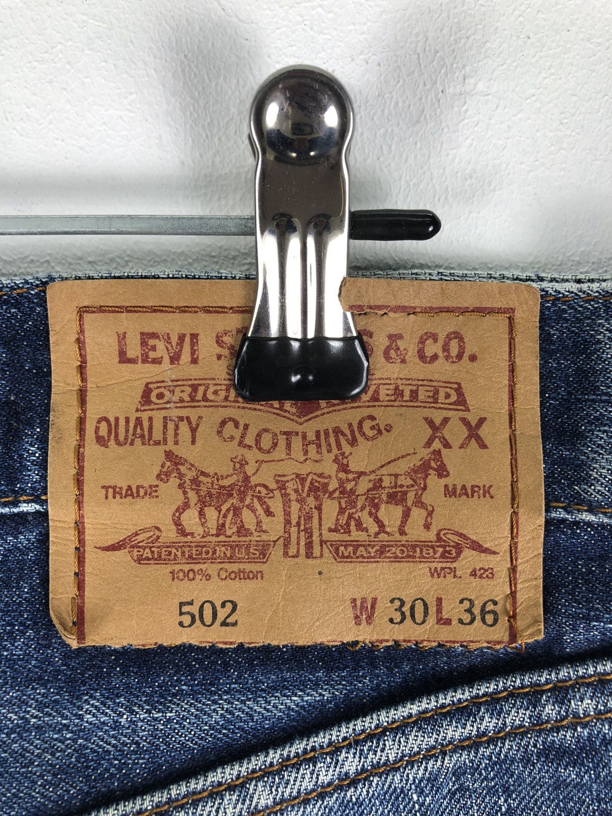 Levi's Vintage 90's LEVI'S 502 Big E Talon Zipper Redline Selvedge Size US 30 / EU 46 - 14 Thumbnail