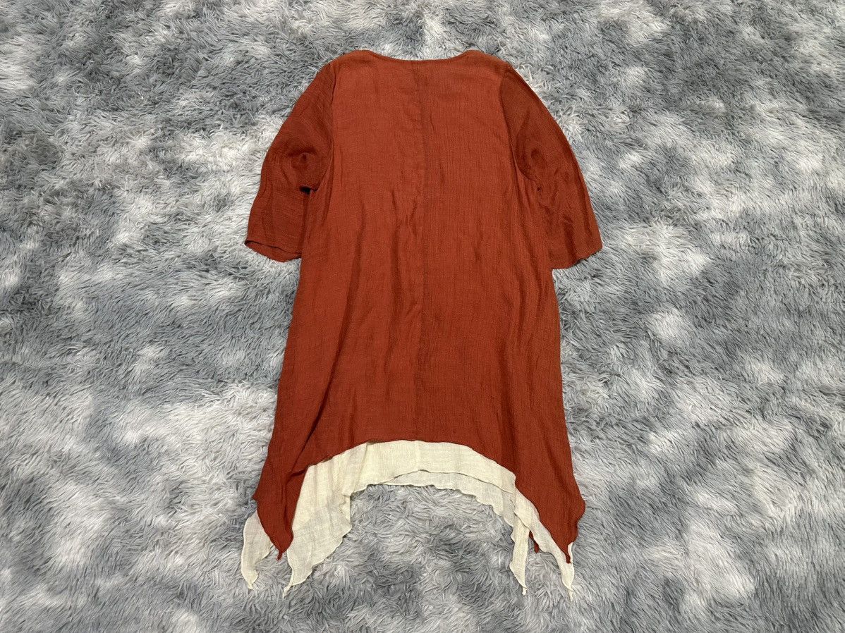 Japanese Brand 🔥Japanese Asymmetrical Double Layered Rayon Shirt Size US L / EU 52-54 / 3 - 8 Thumbnail