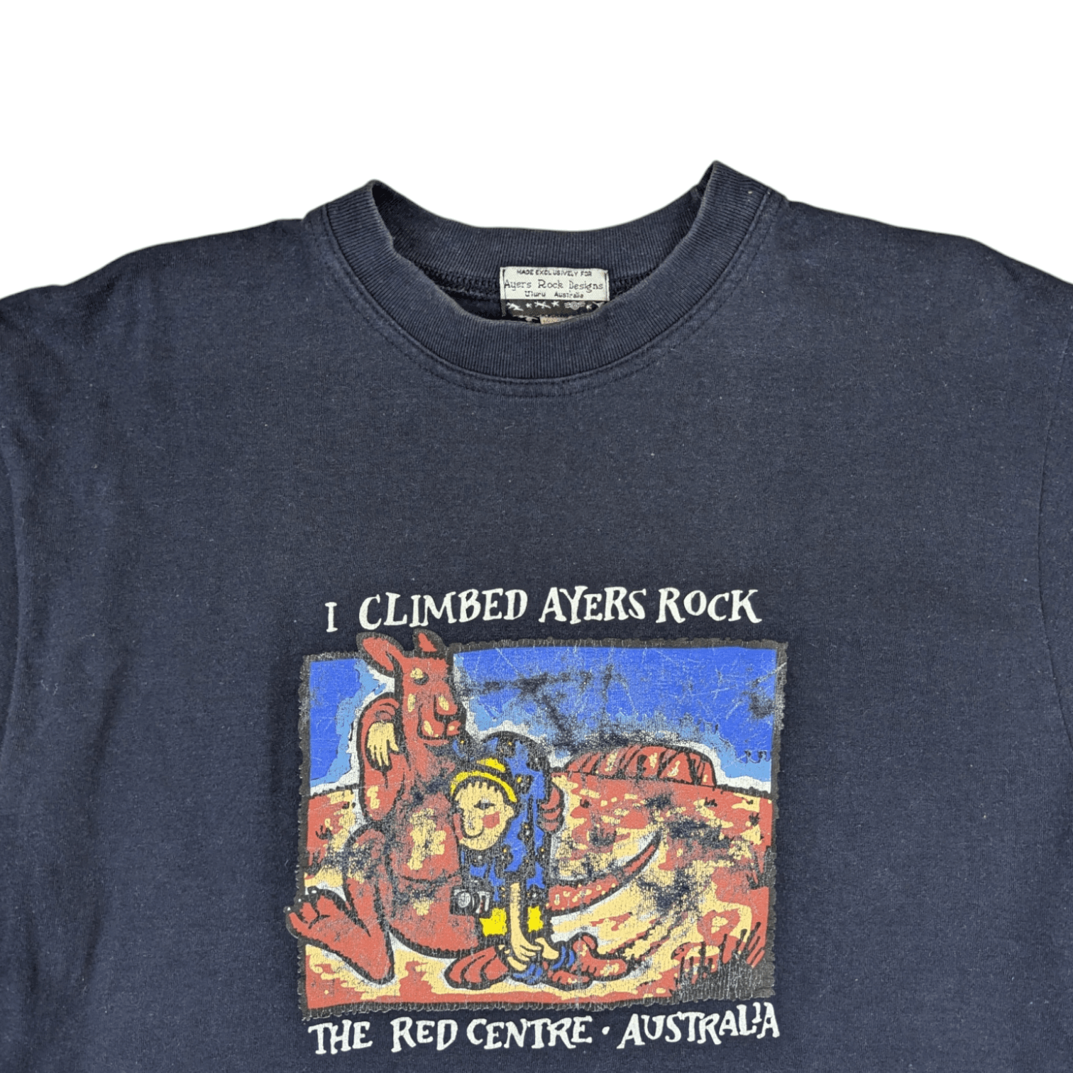 Man Made In Australia × Vintage Vintage 90's AYERS ROCK Australia T-Shirt Single Stitches Size US M / EU 48-50 / 2 - 4 Thumbnail