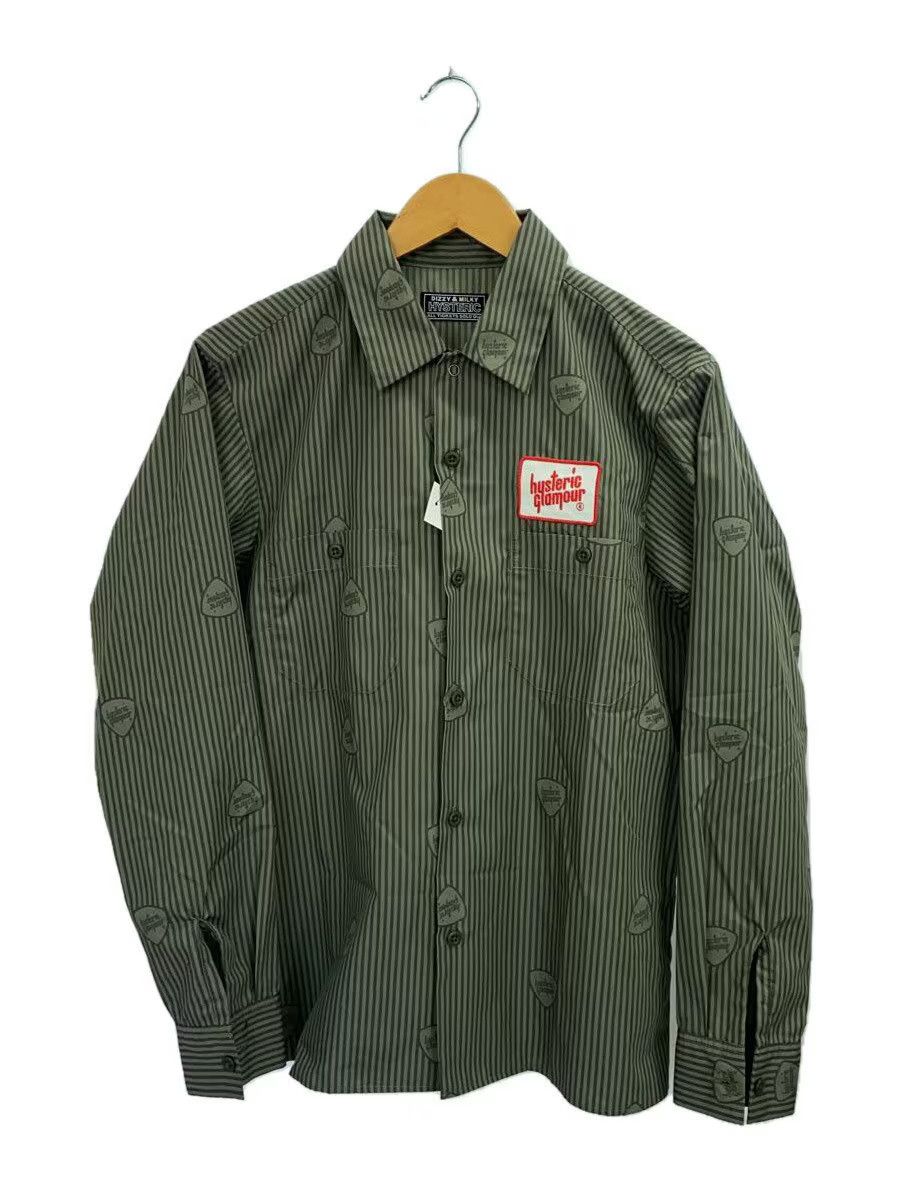 Hysteric Glamour Hysteric Glm Sound Vibration Stripe Poly LS Shirt Khaki Size US S / EU 44-46 / 1 - 1 Thumbnail
