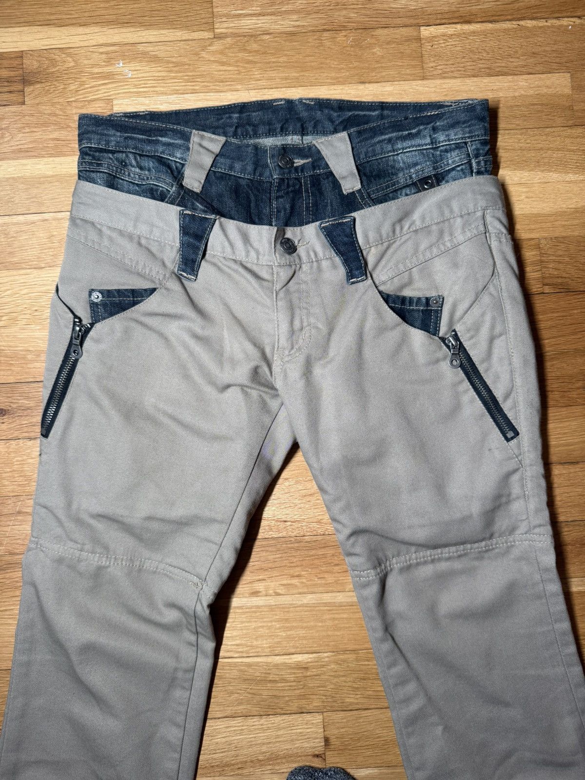 PPFM PPFM Double Waisted Tan Denim Pants Size US 31 - 3 Thumbnail
