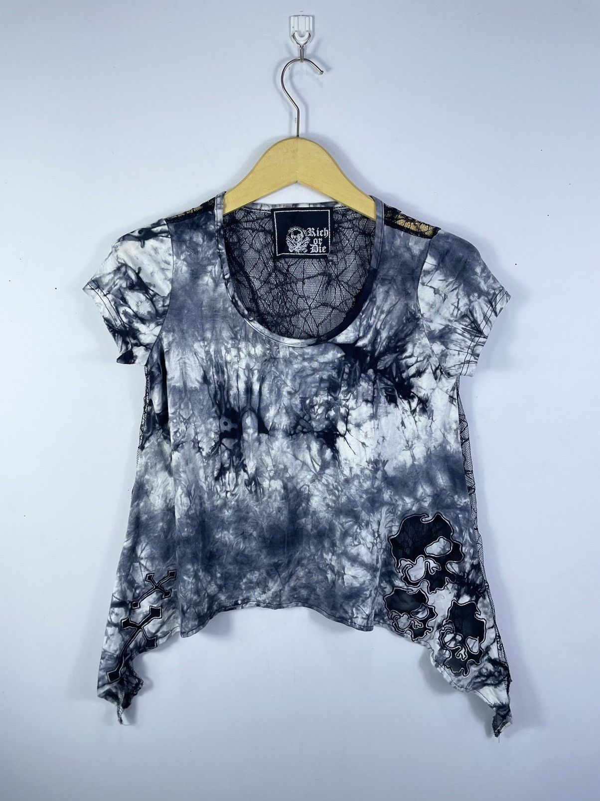 Crazy Ghotic Punk Japanese Rich of Die mesh TSHIRT