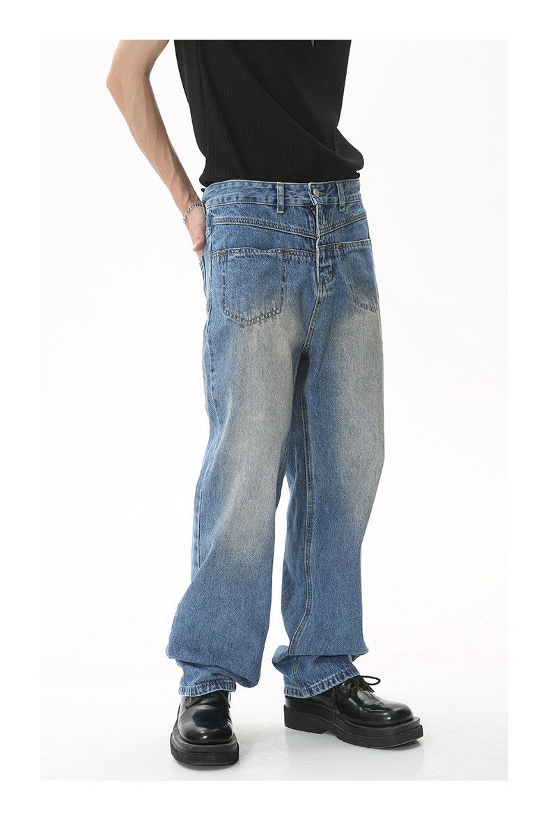 Japanese Brand × Jean Blue distressed loose washed straight jeans Size US 32 / EU 48 - 3 Thumbnail