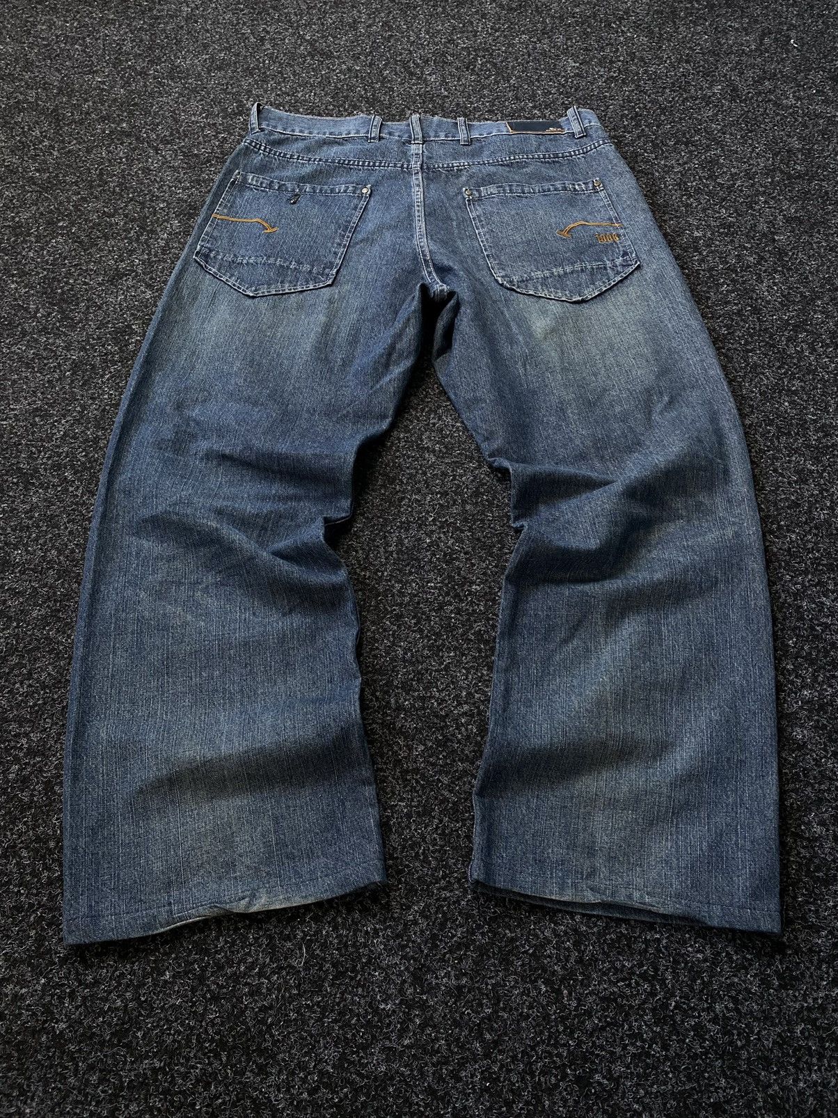 Kangol × Vintage Vintage Kangol baggy Y2K Denim Pants Size US 36 / EU 52 - 9 Thumbnail