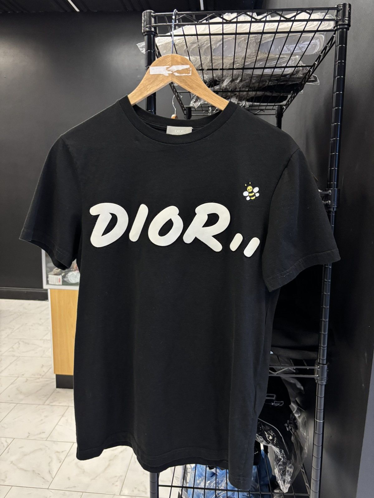 Dior Men's Dior Homme VOTC Eye Tee Hedi T-Shirt Black Sz S AW04