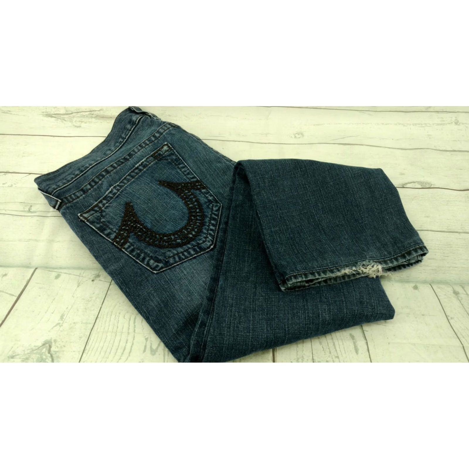 True Religion VINTAGE True Religion Men Jeans BOBBY Straight 39W 31L Dark Blue Cotton Mens Jeans Budd? Size US 39 - 6 Thumbnail